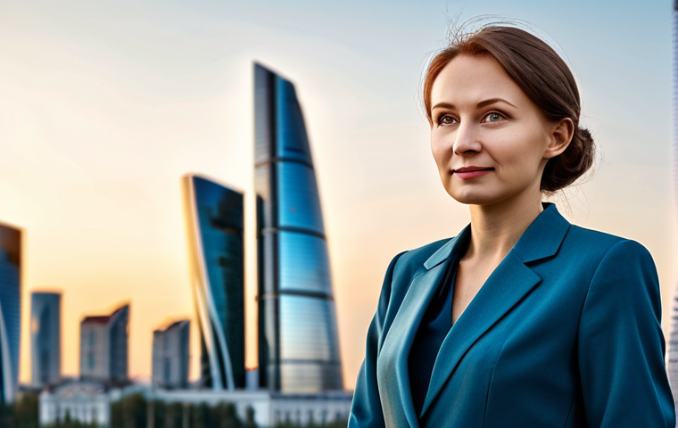 **
A professional female architect, fully clothed in a stylish and modest business suit, standing confidently in front of a modern architectural model of a Moscow skyscraper. The background features the blurred cityscape of Moscow at sunset. Perfect anatomy, correct proportions, natural pose, well-formed hands, proper finger count, natural body proportions, high quality, professional photography, safe for work, appropriate content, fully clothed, professional.
**