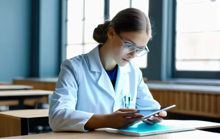 미디어기술사와 VR AR 기술 - **Augmented Reality in Education (Medical Anatomy)**
"A bright, modern university classroom in M...